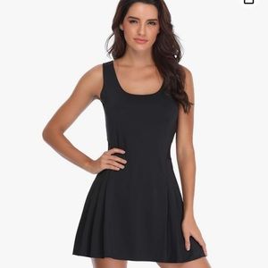 PCGAGA Women's 2 in 1 Tennis Summer Dress Sleeveless Golf Running Workout